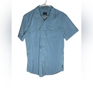 prAna Cayman Outdoor Shirt Men's Large Blue Double Pocket Lightweight M11170332